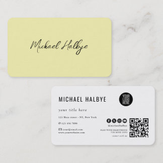 Elegant Script Calligraphy Modern LogoProfessional Business Card