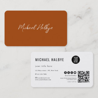Elegant Script Calligraphy Modern LogoProfessional Business Card