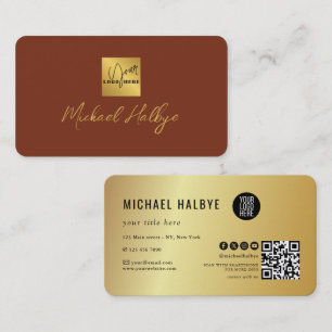 Elegant Script Calligraphy Modern LogoProfessional Business Card