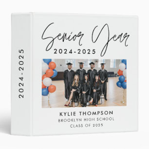 Elegant Script Calligraphy Senior Year High School Binder