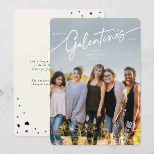 Élégant Script Carte photo de la Saint-Galentin
