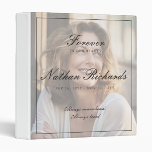 Elegant Script Celebration of Life Photo Funeral Binder