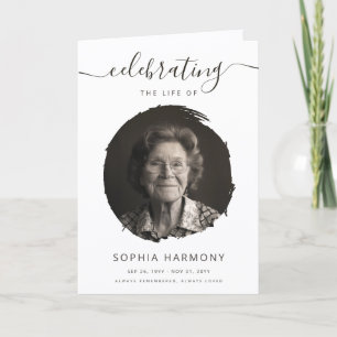 Elegant Script Celebration of Life Photo Program