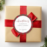 Elegant Script Christmas Colories Plaid Tartan Classic Round Sticker<br><div class="desc">Wrap your holiday gifts in festive style with our Christmas Tartan Red and Green Clan Stewart Tartan Plaid Sticker. This classic and timeless design brings a touch of warmth and tradition to your presents. Whether you're wrapping up thoughtful gifts for loved ones or adding a festive touch to your holiday...</div>