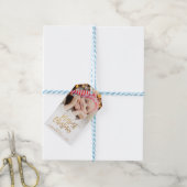 elegant script christmas photo holiday gift tags (With Twine)