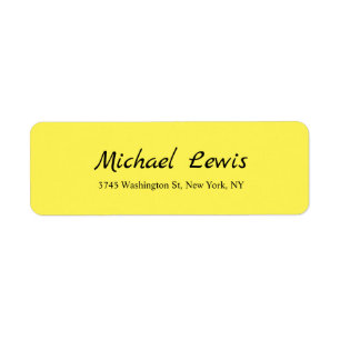 Élégant Script clair Jaune minimaliste