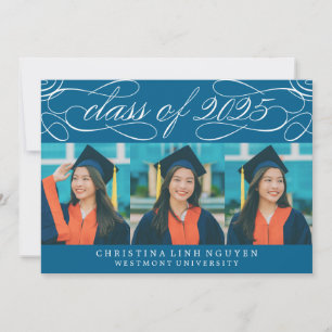 ELEGANT SCRIPT CLASS OF 2025 PHOTO GRADUATION INVITATION