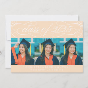 ELEGANT SCRIPT CLASS OF 2025 PHOTO GRADUATION INVITATION