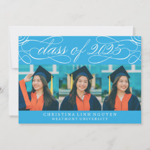 ELEGANT SCRIPT CLASS OF 2025 PHOTO GRADUATION INVITATION