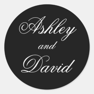 Elegant Script Classic Round Sticker