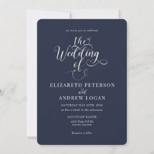 Élégant Script Classic Wedding Invitations