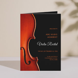 Elegant Script Classy Music Senior Recital Program
