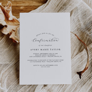 Elegant Script Confirmation Invitation