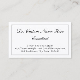 Élégant, Script Consultant Carte de visite