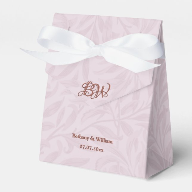 Elegant Script Couples Monogram Wedding Bag Favor Box (Front Side)