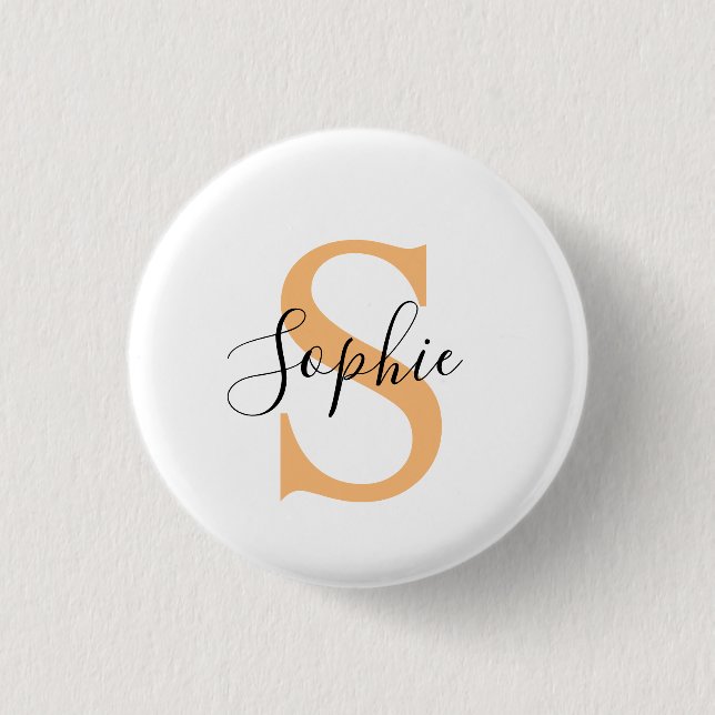 Elegant Script Custom Name Personalized Gift 1 Inch Round Button (Front)