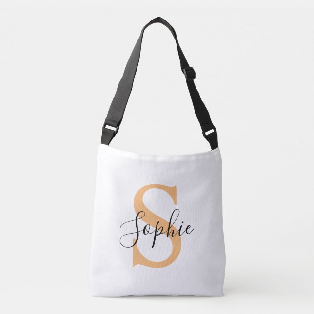 Elegant Script Custom Name Personalized Gift Crossbody Bag (Front)