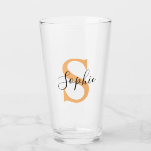 Elegant Script Custom Name Personalized Gift Glass