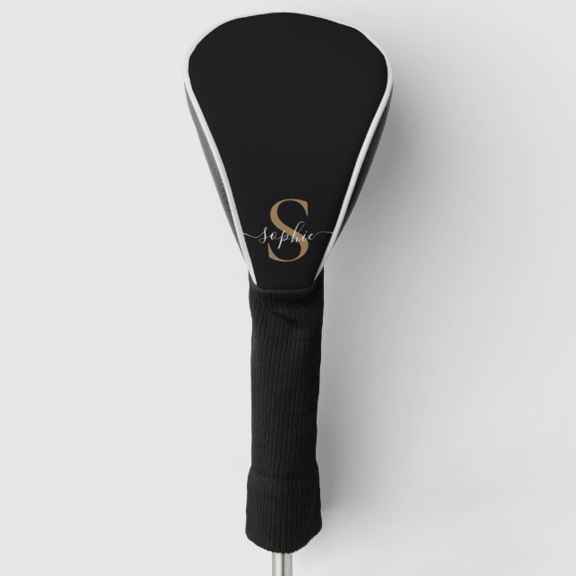 Elegant Script Custom Name Personalized Gift Golf Head Cover (Front)