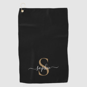 Elegant Script Custom Name Personalized Gift Golf Towel