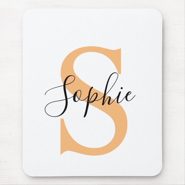 Elegant Script Custom Name Personalized Gift Mouse Pad (Front)