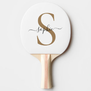 Elegant Script Custom Name Personalized Gift Ping Pong Paddle