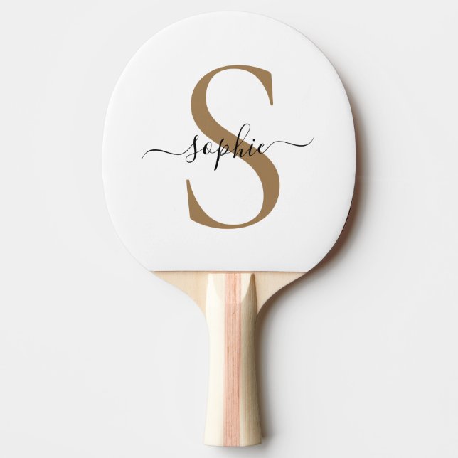 Elegant Script Custom Name Personalized Gift Ping Pong Paddle (Front)