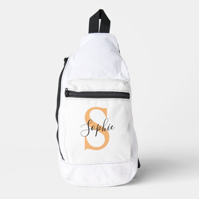 Elegant Script Custom Name Personalized Gift Sling Bag (Front)