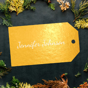 Elegant Script Custom Name Personalized Gift Tags