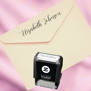 Elegant Script Custom Name  Self-inking Stamp