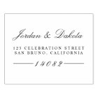 Elegant Script Custom Names Wedding Return Address