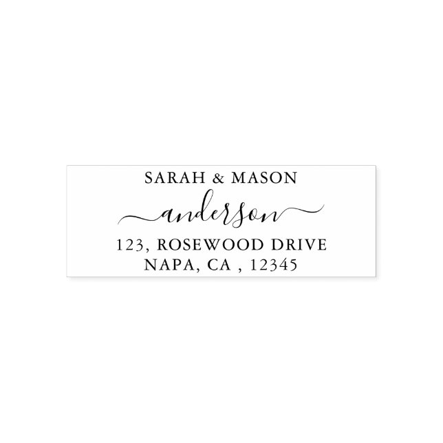 Elegant Script Custom Self Inking Rubber Stamp (Design)