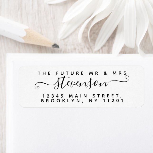 Élégant script de calligraphie Futur M. MRS Mariag (En situation)