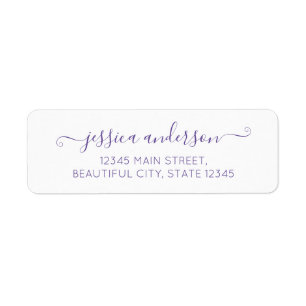 Élégant script de calligraphie moderne violet vi