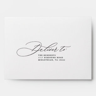 Elegant script Deliver To Envelope