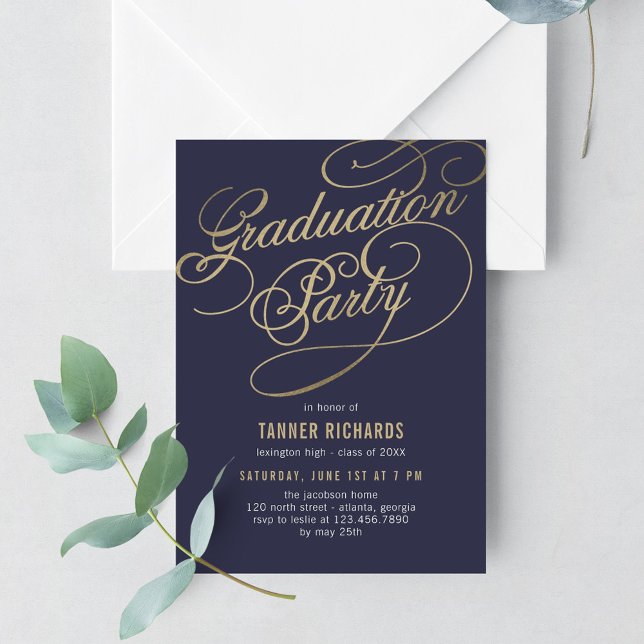 Elegant Script EDITABLE COLOR Graduation Invite (Creator Uploaded)
