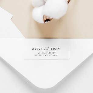 Élégant Script élégant Moderne Chic Mariage Couple