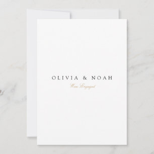 Elegant Script Engagement Announcement Card