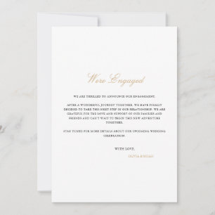 Elegant Script Engagement Announcement Card
