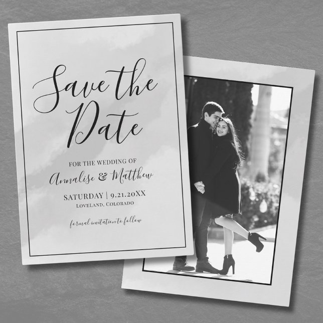Élégant script Enregistrer le Faire-part Mariage d (Elegant Script Save the Date Wedding Announcement)