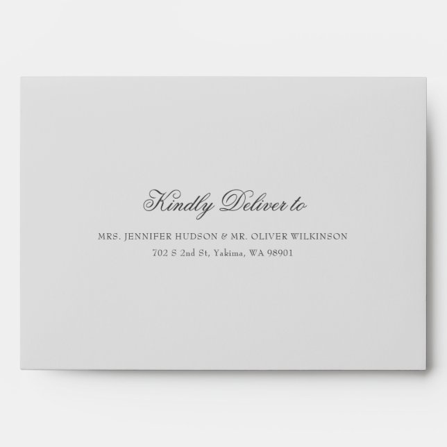 Elegant Script Envelope with Classic Design (Front)
