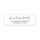 Elegant Script Family Name Holiday Return Address