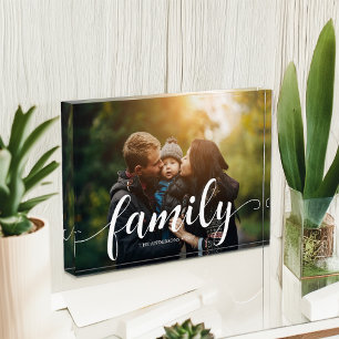 Elegant Script "Family" Overlay Photo Block