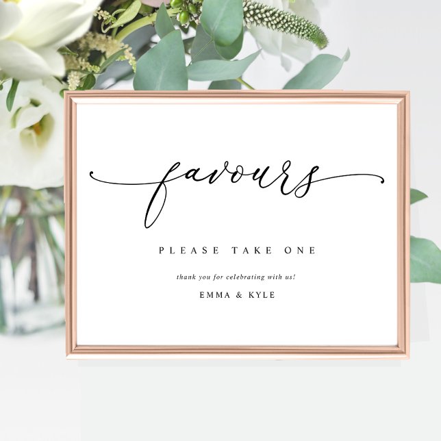 Elegant Script Favours Wedding Sign (Creator Uploaded)