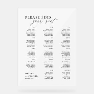 Elegant Script Find Your Seat Wedding Acrylic Sign