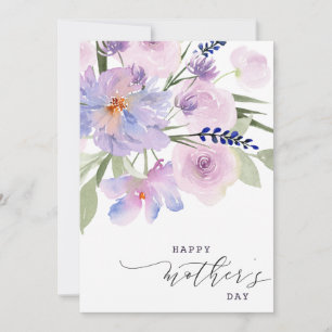 elegant script floral happy mother's day card