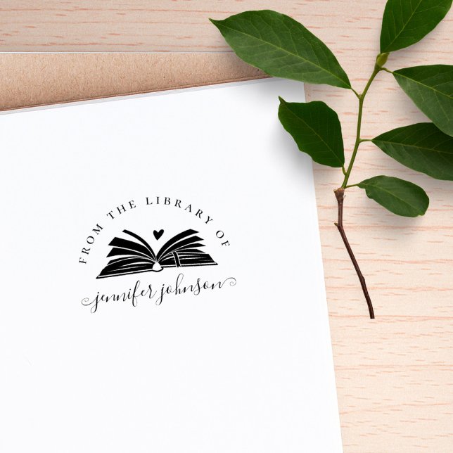 Elegant Script From The Library Book Rubber Stamp (Creator Uploaded)