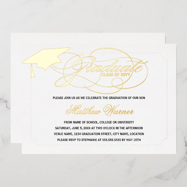Elegant Script Graduate (Front/Back)