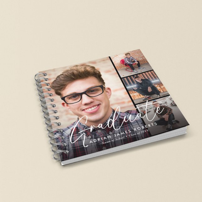 Elegant Script Graduate 5 Photograph Keepsake Notebook (Creator Uploaded)