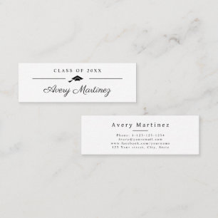 Elegant Script Graduate Cap Name Card